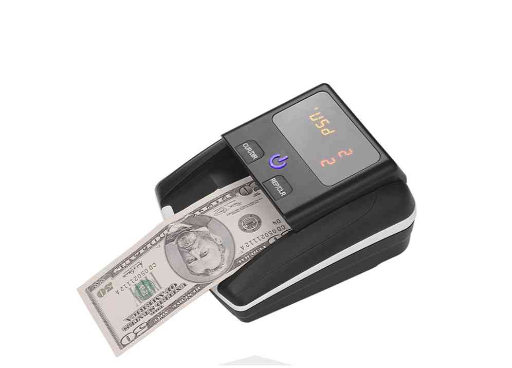 Detector de bancnote cu baterie și adaptor de alimentare