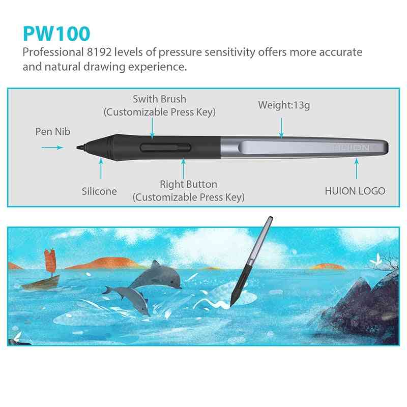 Artist Design Drawing Cyfrowe tablety graficzne Huion H610 Pro V2