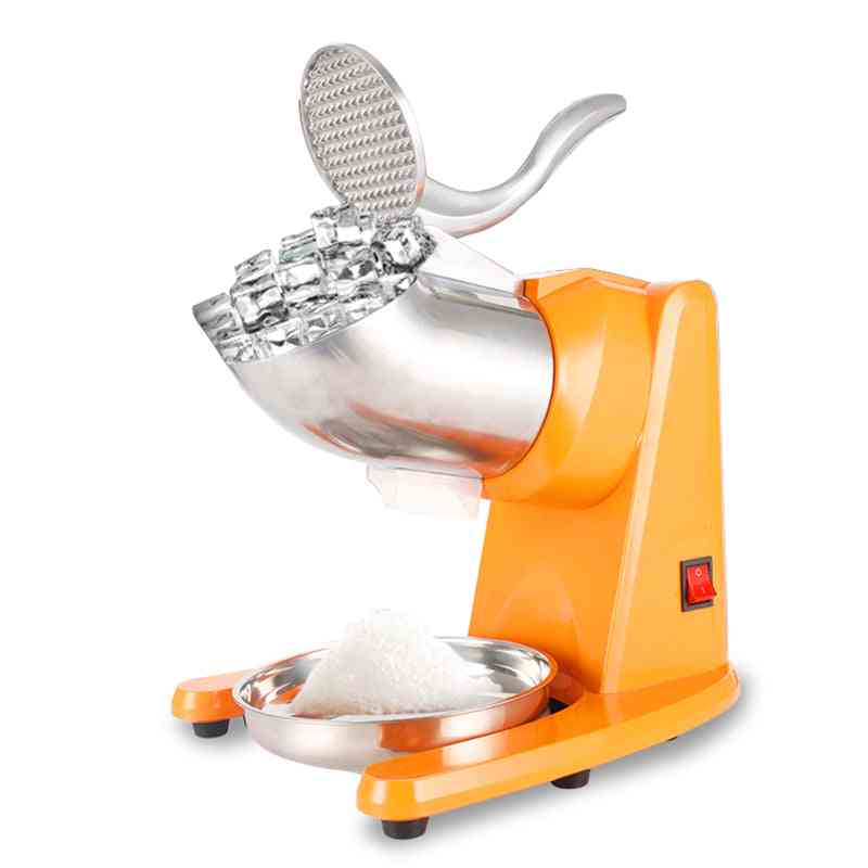 Stainless Steel Electric Ice Crusher, Double Blade Smoothie Slush Block Breaking