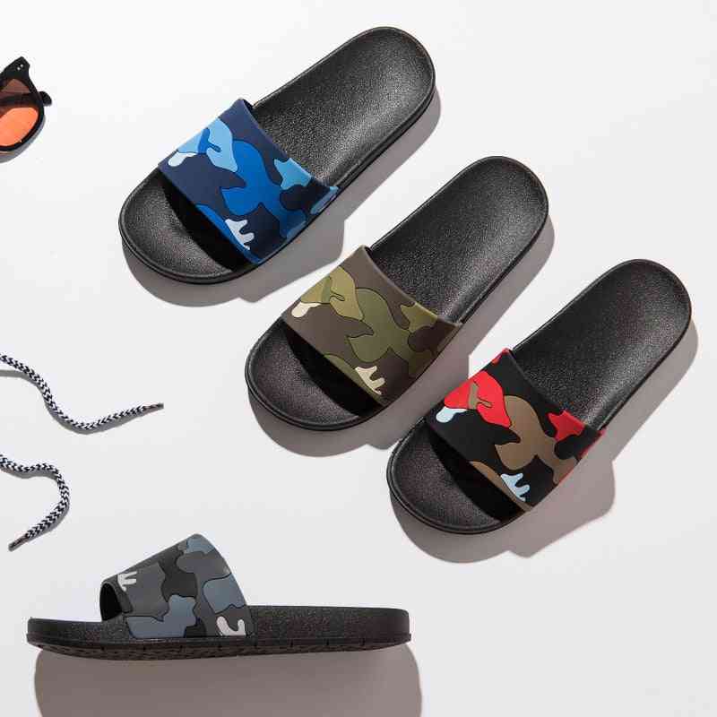 Zapatillas de hombre toboganes antideslizantes zapatos de playa de verano para interiores / exteriores
