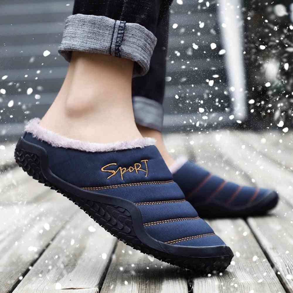 мъжки зимни меки домашни чехли памучна обувка