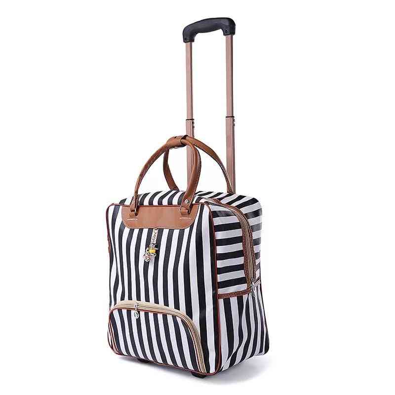 Trolley Luggage Rolling/casual Stripes Rolling Case Travel Bag