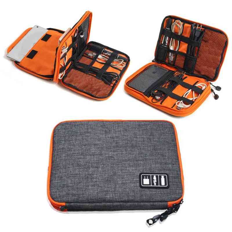 2 Layers, Electronic Accessories Organizer Carry Bag