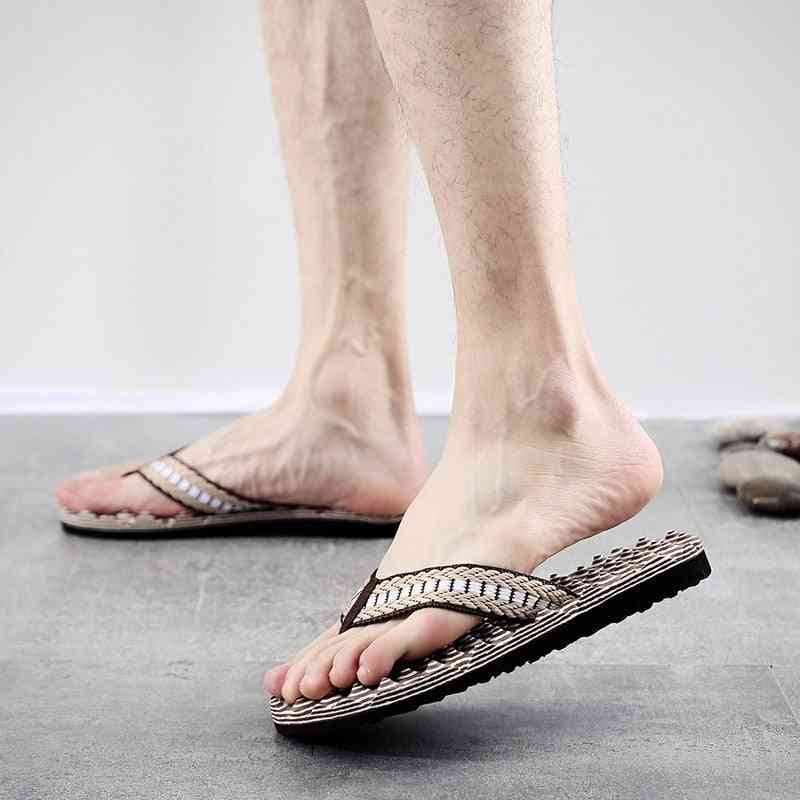 New Summer Comfortable Flip Flops Shoes, Male Indoor Outdoor Slipper
