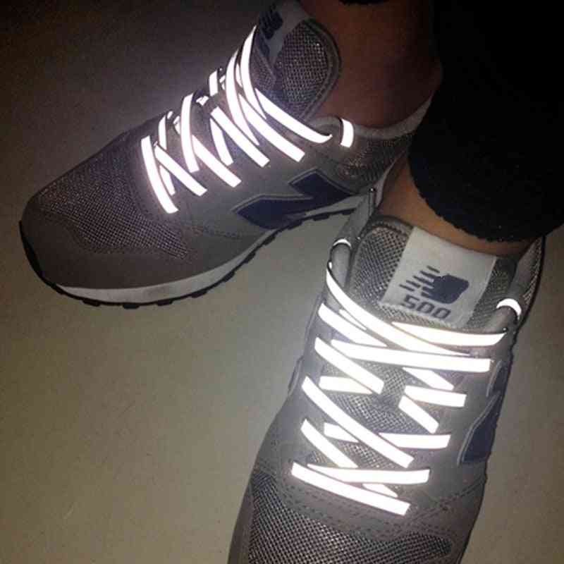 Double-sided Reflective Shoelaces For Night Running Sports Shoes