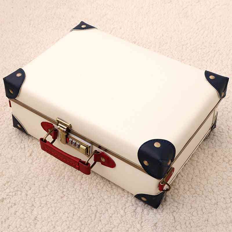 Pu Leather Suitcase Carry-on Luggage Bag, Ultralight Cosmetic Case