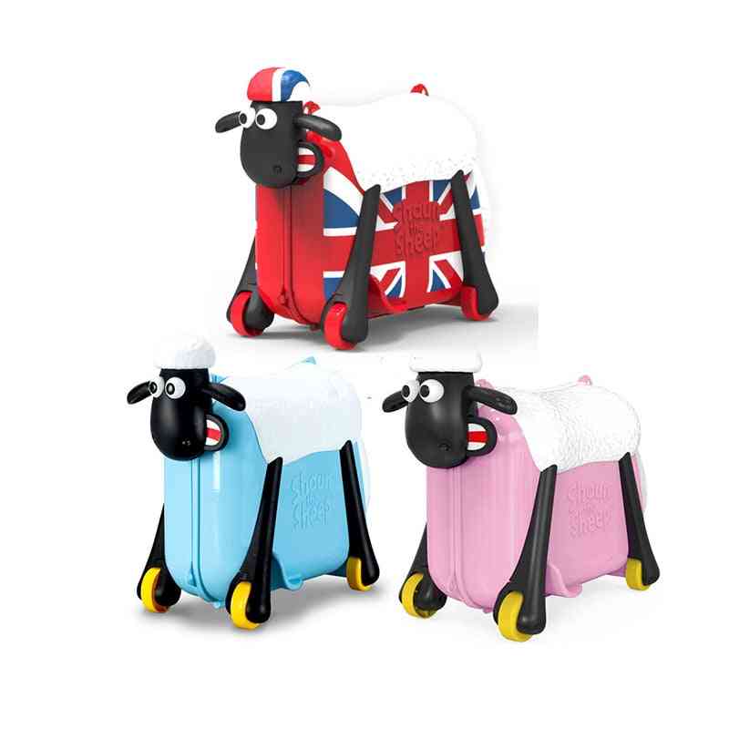 Cute Cartoon Rolling Luggage Spinner Suitcase, Sheep Trolley