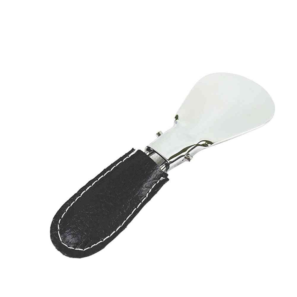 Stainless Steel Adjustable Practical Leather Case, Shoe Horn Accessories