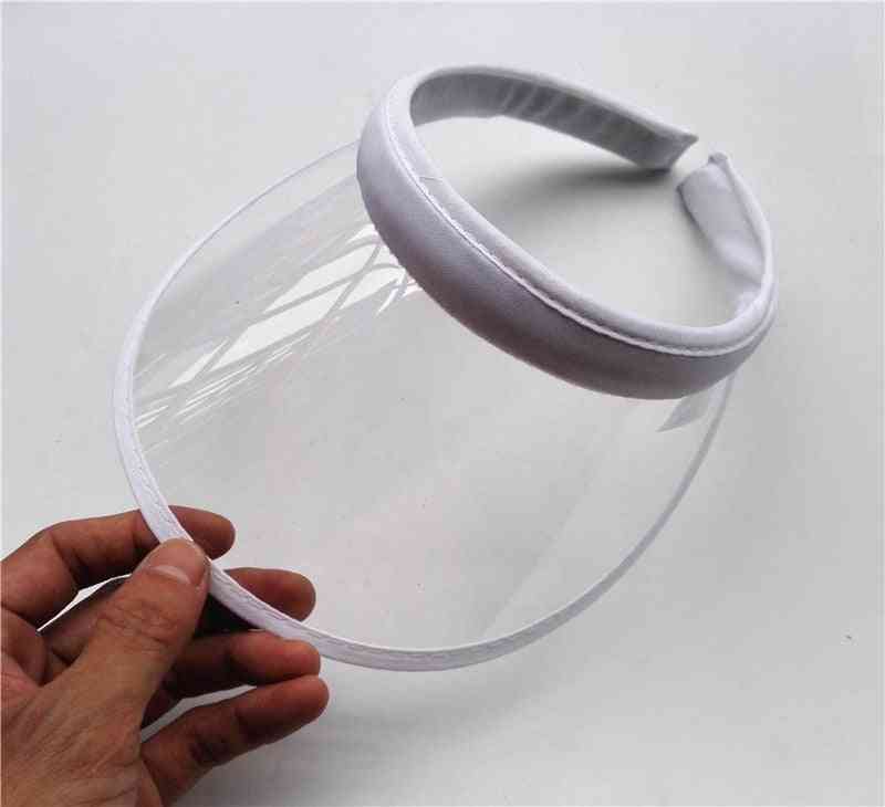 Nowe plastikowe osłony przeciwsłoneczne z PVC, wiatroszczelne czapki damskie z dużym rondem do jazdy na rowerze