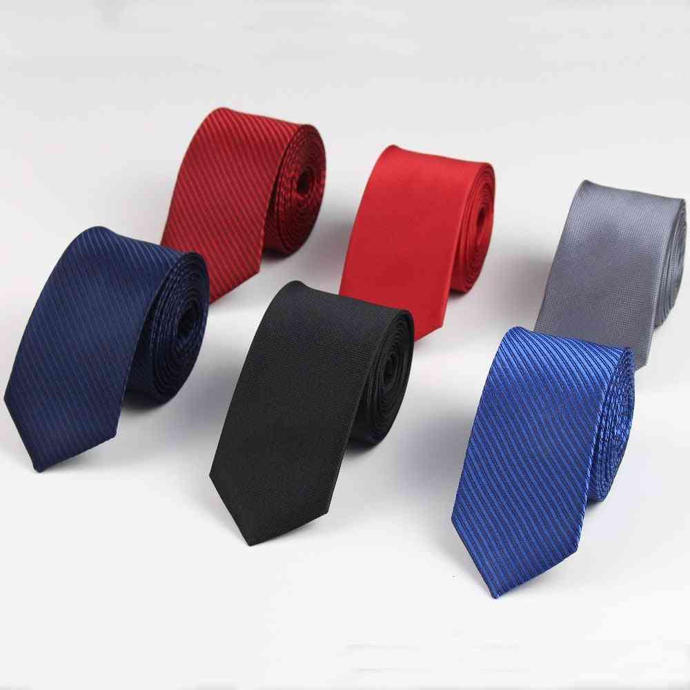 Moške poslovne formalne črtaste žakarske poročne kravate