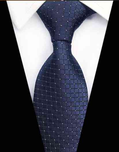 Paisley Plaid Jacquard Woven Silk Men Neck Striped Tie