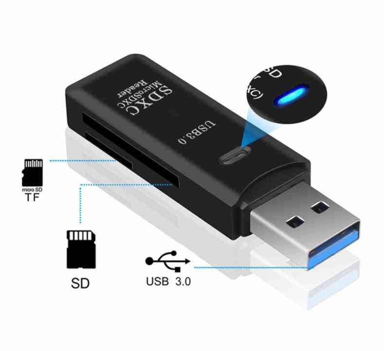 Usb 3.0 sd / micro sd, lettore di smart memory card