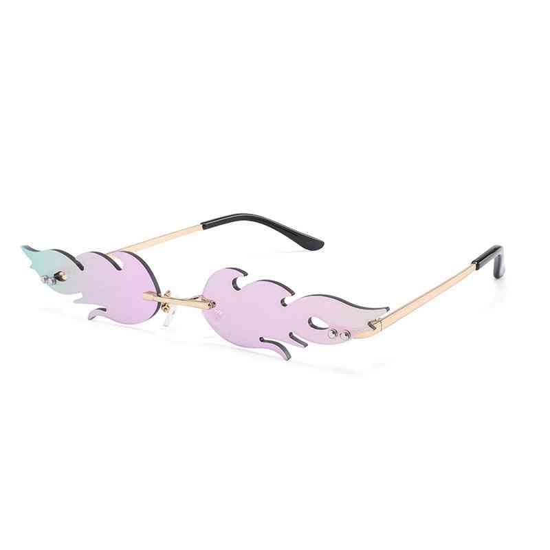 Luxusní módní sluneční brýle s plamenem, dámské sluneční brýle s kovovými obroučkami