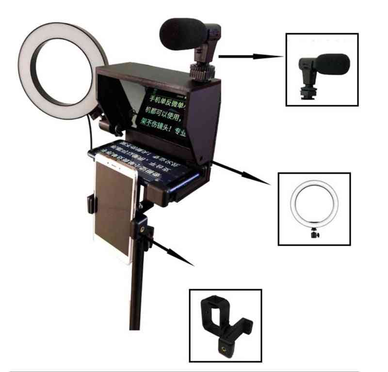 Portable Smartphone Teleprompter With Remote Control