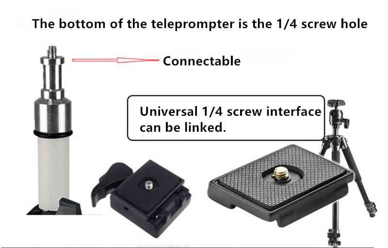 Draagbare smartphone teleprompter met afstandsbediening