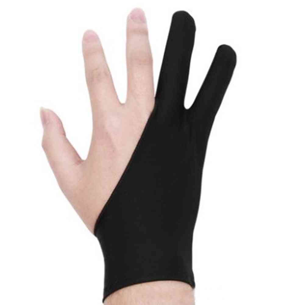 Anti-fouling Two Finger Glove For Artist Drawing Pen