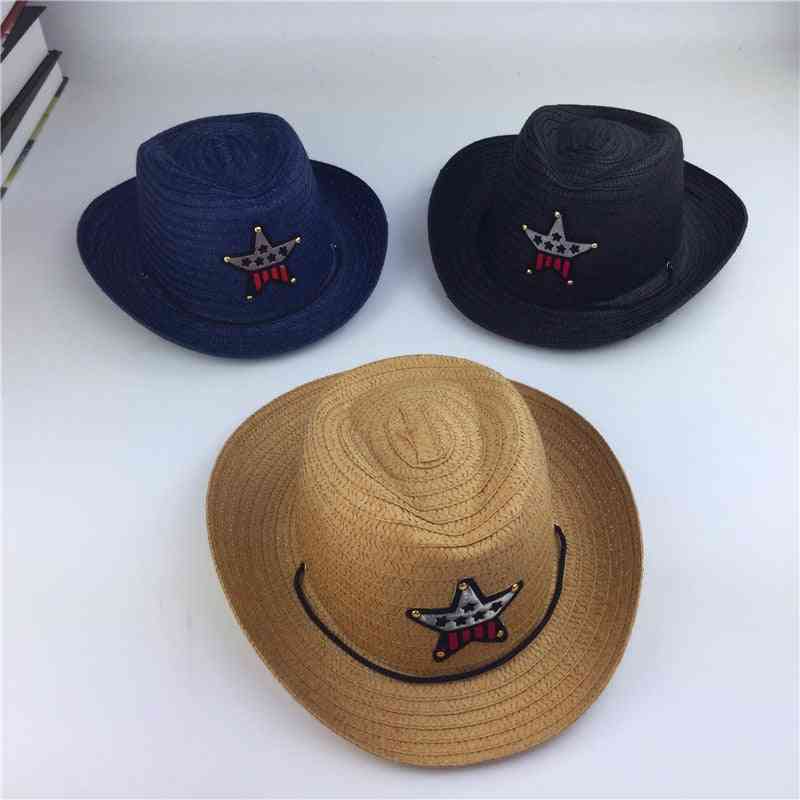Vonkajší letný jazzový kovbojský klobúk
