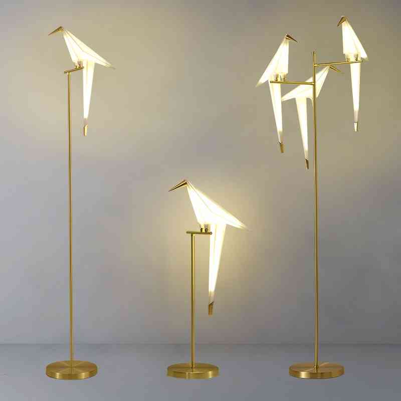 Nordic Bird Floor Lamp, Creative Acrylic Light