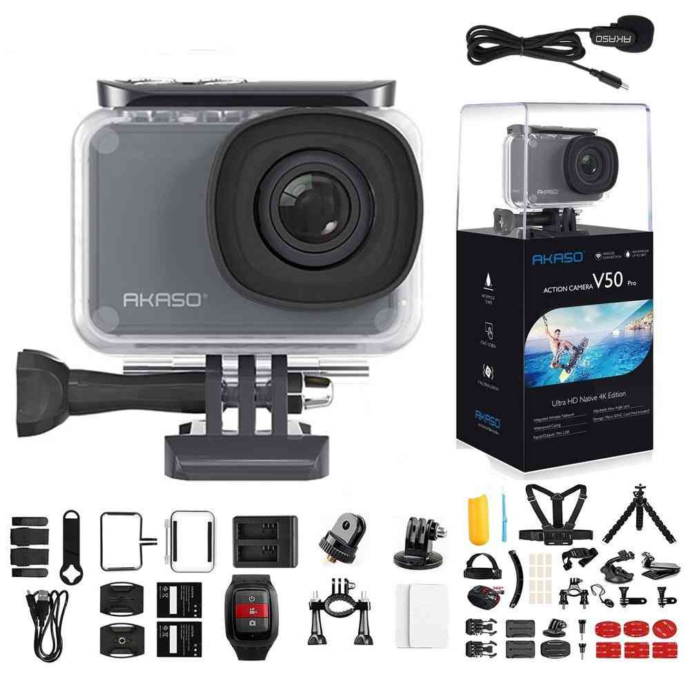 V50 Pro Native 4k/30fps 20mp Wifi Action Camera, Eis Touch Screen Waterproof