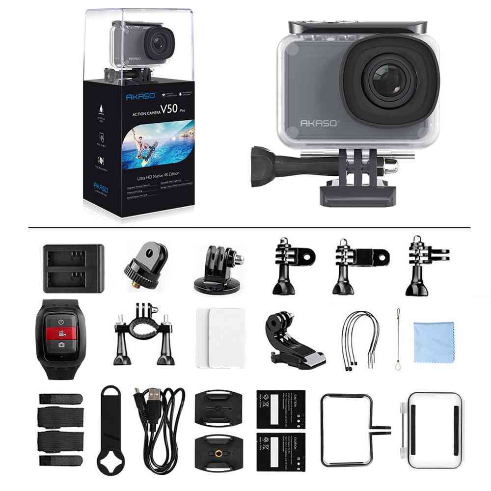 V50 pro natív 4k / 30fps 20mp wifi akció kamera, eis érintőképernyő vízálló