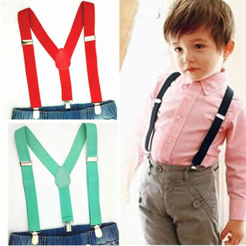 Elastic Baby Suspenders Y Back Clips, Kids Suspender Braces