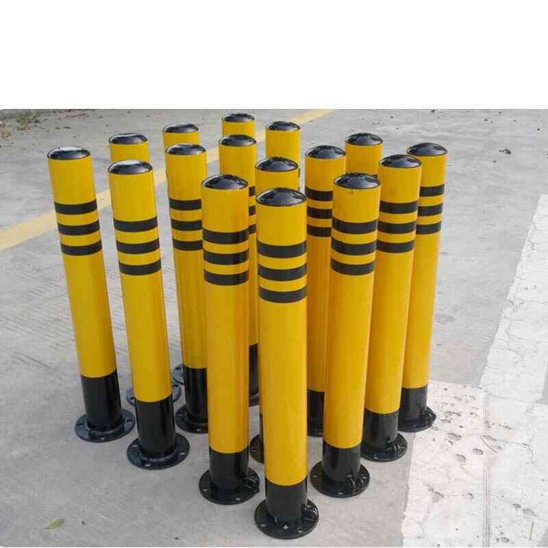 Road Construction Steel Round Pipe, Active Traffic Pile Post With Spiral Bottom