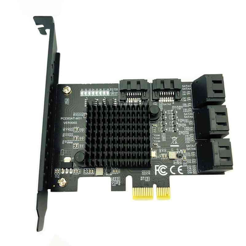 Carte d'extension 8 ports SATA 3 PCI Express, contrôleur PCI-E / SATA