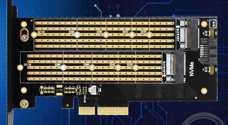 Sk6 M.2 Nvme, Ssd Ngff To Pcie X4 Adapter, M Key B Key Dual Interface Card Support