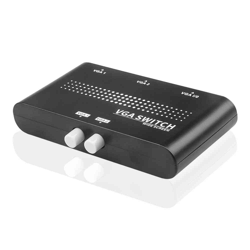 Mini 2 Ports Vga Switch Adapter Box For Pc Monitors