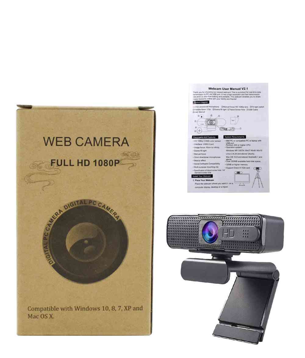 H701 hd usb webbkamera 1080p autofokus webbkamera för dator, live onlineundervisning (