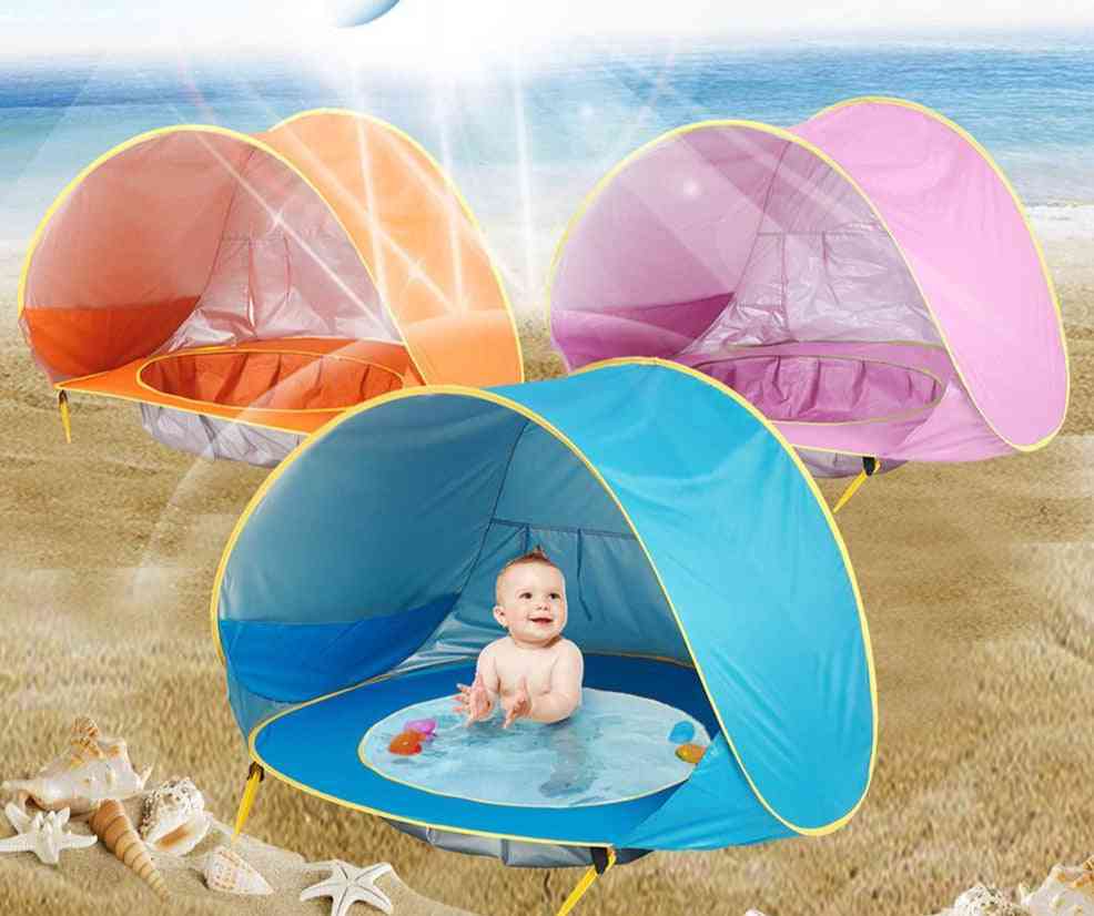 Waterproof Pop Up, Uv-protecting Beach Tent With Pool 