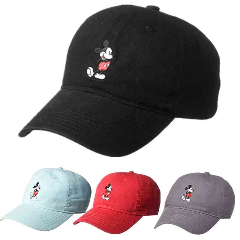 High-quality Mickey Mouse Snapback Cotton Baseball Cap/women