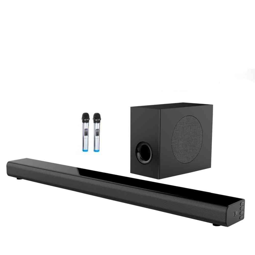 Wall Pure Wood Speaker Sound Bar Home Theater Subwoofer Bluetooth