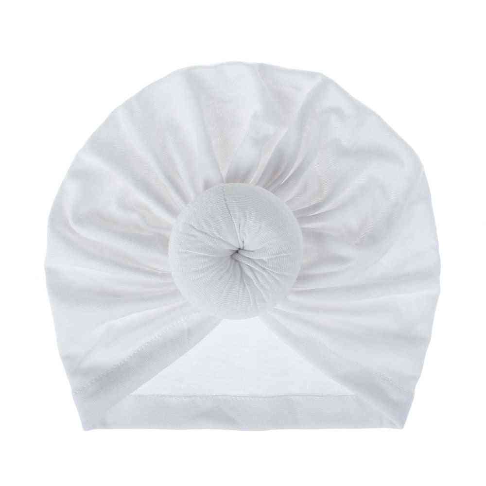 Cotton Turban Top Donut Hat Lovely Soft Newborn Cap