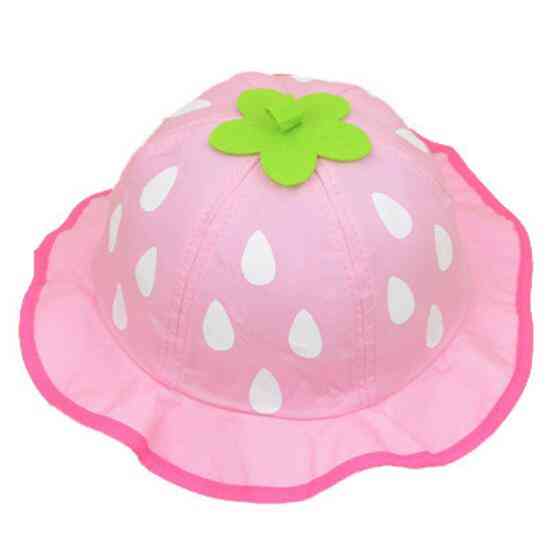 Dívčí kbelíkové klobouky, roztomilá síťovina, sluneční tečkované kojenecké čepice