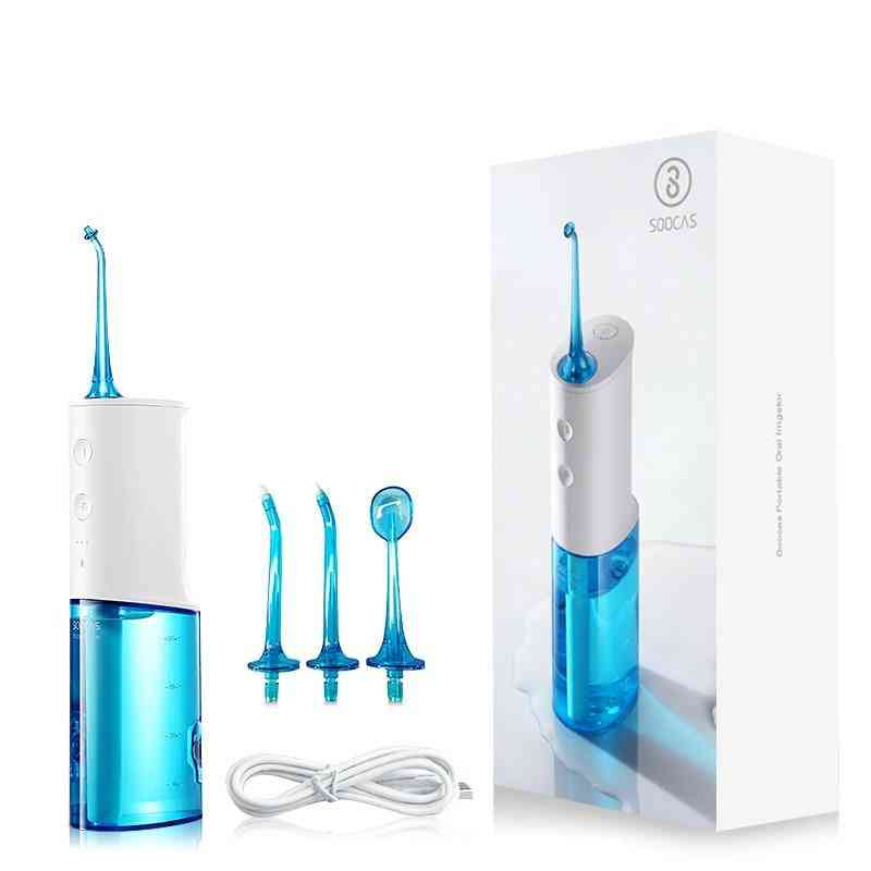 Portable, Waterproof And  Electric Dental Flosser Jet With Nozzle Tips Replacement
