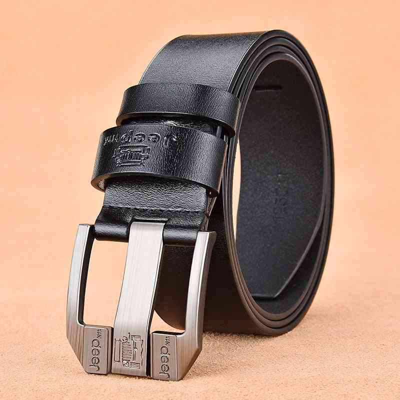 Men's Genuine Leather Luxury High-quality Alloy Pin Buckle Belt