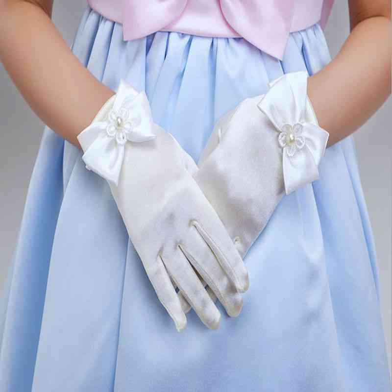 Bowknot opera afton festklänning - charmiga handskar för tjejer