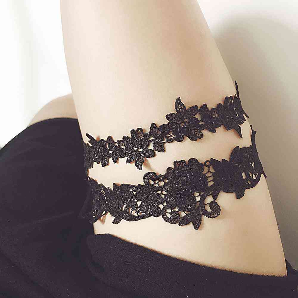 Flower Lace Embroidery Wedding Garters