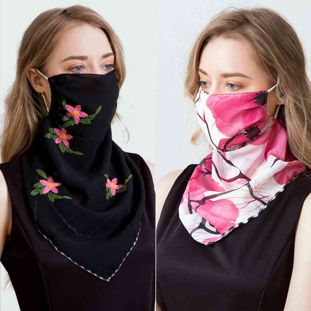 Chiffon ansigtsmaske tørklæde, solbeskyttelsesmasker