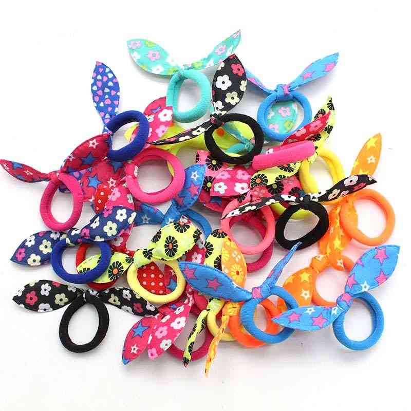 20pcs Cute Headband Ring Scrunchie, Ponytail Holder - Hair Accessories For