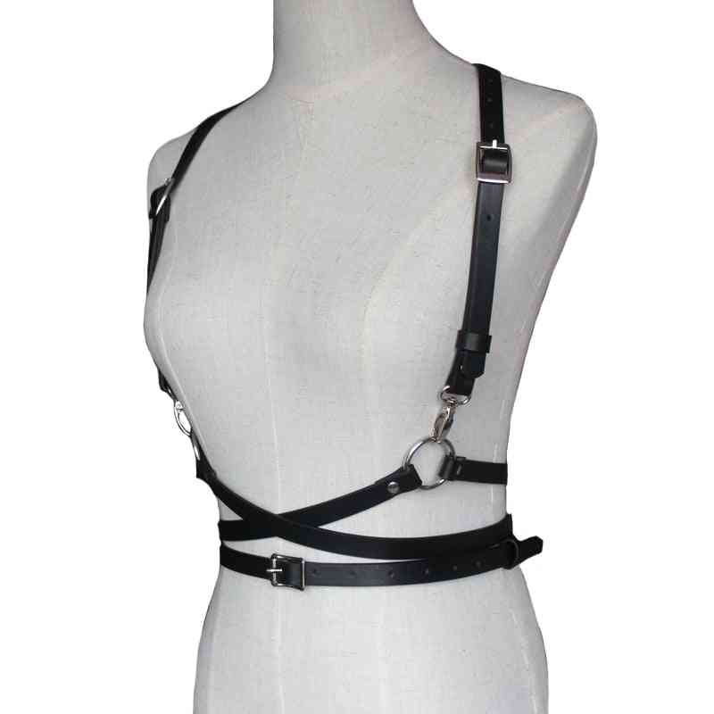 Handmade Underbust - Leather Bodysuit, Bondage Lingerie Suspender