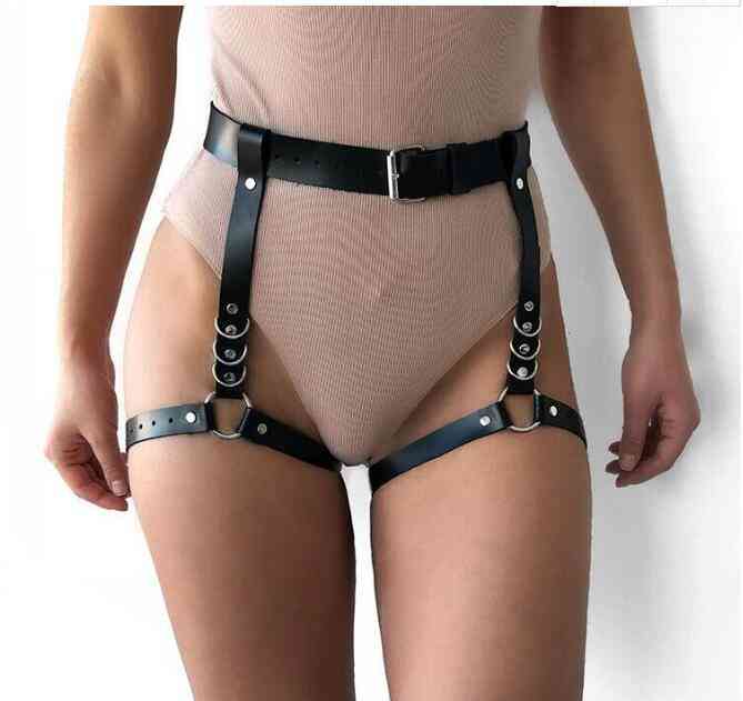 Medias de cintura alta, liga elástica - tirantes de cinturón abdominal para mujeres
