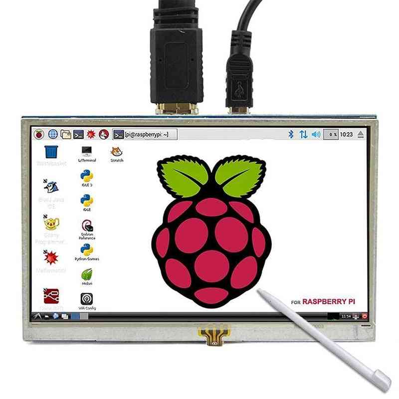 Raspberry pi de la pantalla táctil lcd de 5 pulgadas, pantalla 800x480