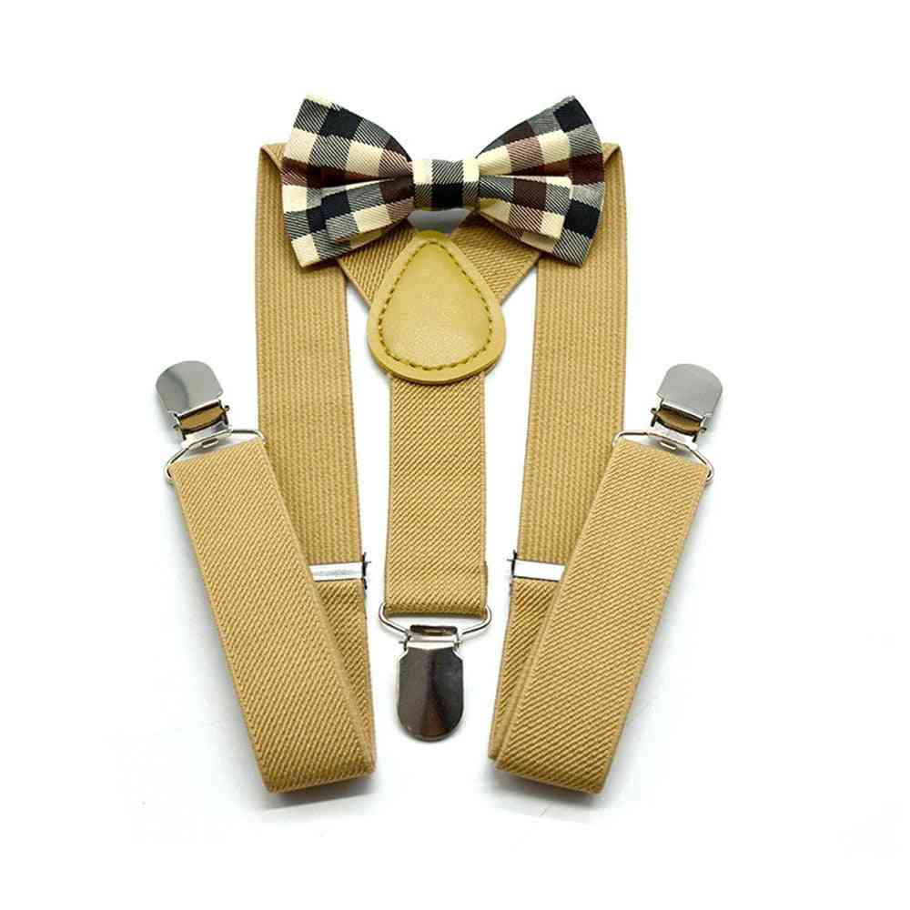 Suspenders Bowtie - Solid British Wedding Style Braces