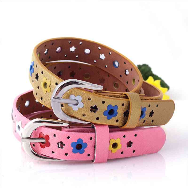Colorful Flower Butterfly Hollow's Casual Pin Buckle Belt