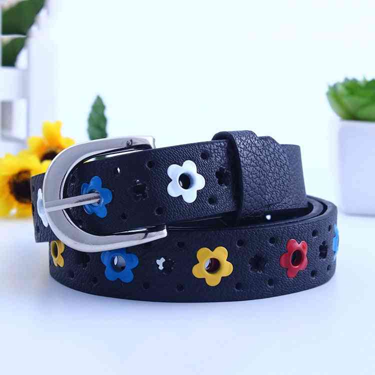 Hollow Butterfly Flowers Lace Leather Belts