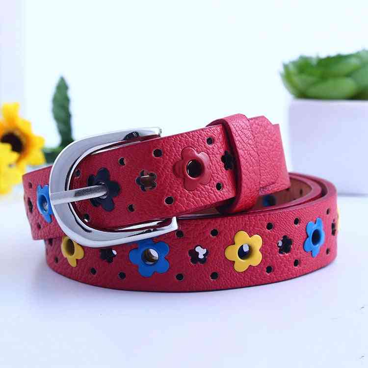 Hollow Butterfly Flowers Lace Leather Belts