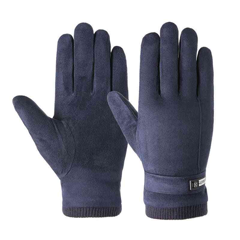 Autumn Winter Warm Padded Touch Screen Gloves For Male
