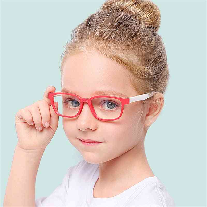 Baby Anti-blue Light Silicone Glasses, Soft Frame Goggle Plain, Kids Eywear